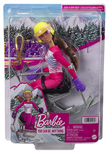 New Barbie Winter Sports para Alpine Skier Brunette Doll (12 in)