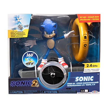 New Sonic the Hedgehog Sonic 2 Movie - Sonic Speed RC Vehicle (Blue/ Grey)