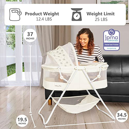 New Dream On Me Karley Bassinet (French White)