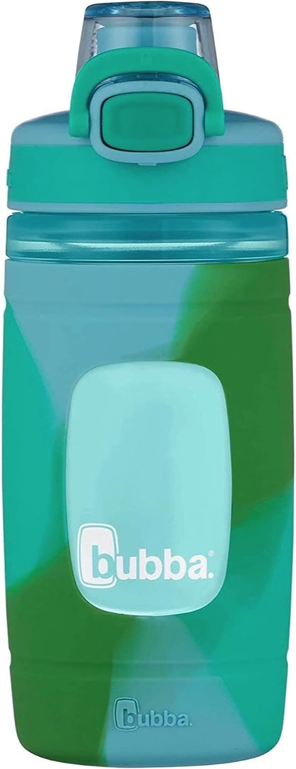 New Bubba Kids Flo Water Bottle (Crystle Ice with Rock Candy & Kiwi Color Wash, 16oz)
