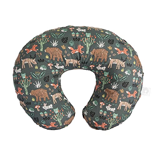 New Boppy Nursing Pillow Original Support (Green Forest Animals)