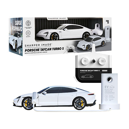 Sharper Image Porsche Taycan Turbo S Remote Control Electric Car - White