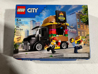 New LEGO City Burger Truck Toy Building Set, Pretend Play Toy 60404