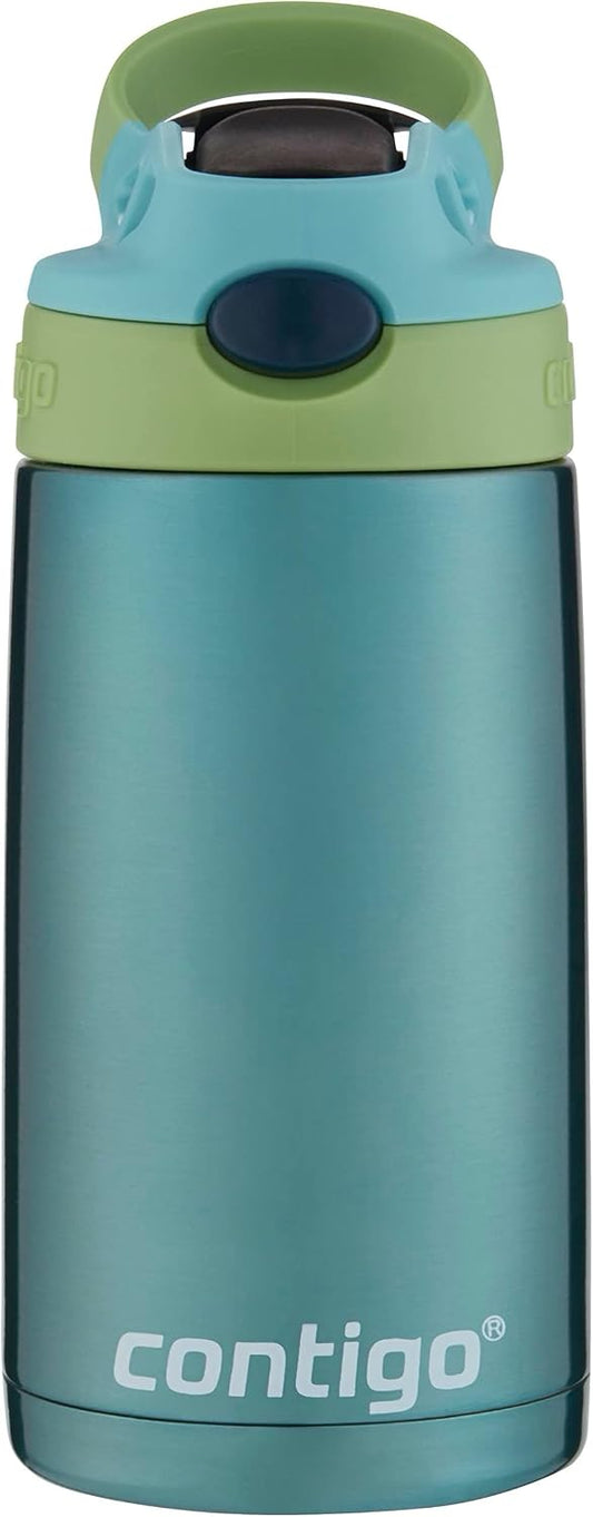 New Contigo Kids Water Bottle (Green/Blue, 13oz)