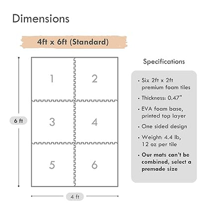 New Lillefolk Baby Play Mat - Baby Playmat | Interlocking Mat (Grey)