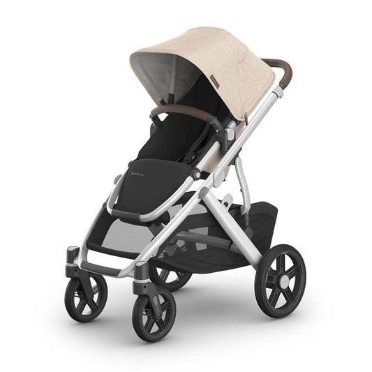 UPPAbaby Vista V3 Stroller - Declan (Oat Mélange/Silver Frame/Chestnut Leather)