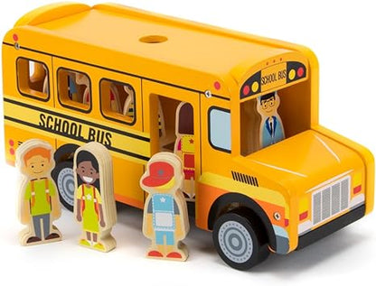 Imagination Generation Back to School Bus Wooden Playset