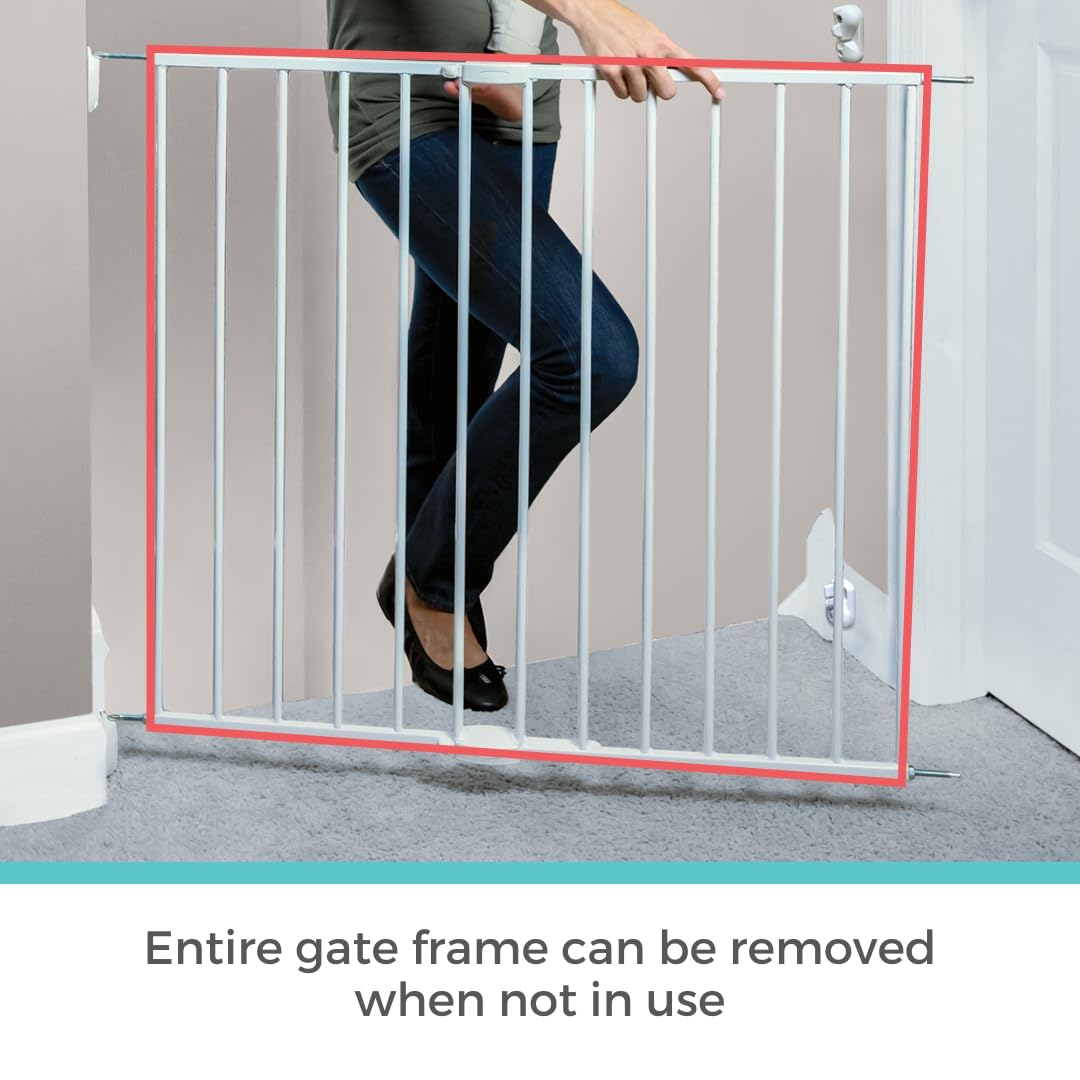 New Toddleroo by North States Essential Stairway & Walkway Baby Gate (White)
