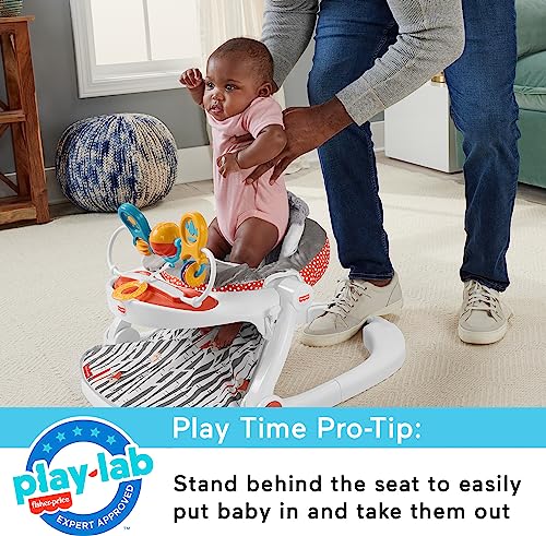 Fisher-Price Portable Baby Chair Premium Sit-Me-Up Floor Seat with Snack Tray