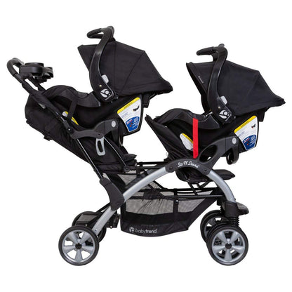 New Baby Trend Sit N' Stand Convertible Double Stroller (Modern Khaki)