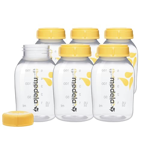 New Medela Breast Milk Storage Bottles, 6 Pack, 5 Oz, BPA-Free, Pump-Compatible