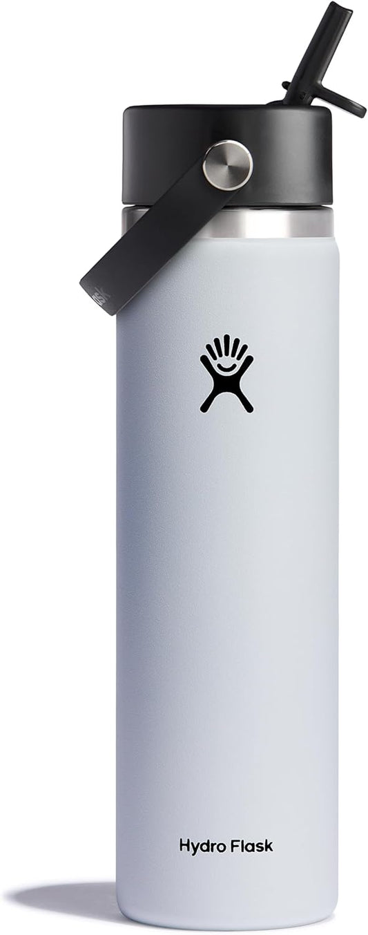 New Hydro Flask Water Bottle Insulated Stainless Steel 24 Oz (White)