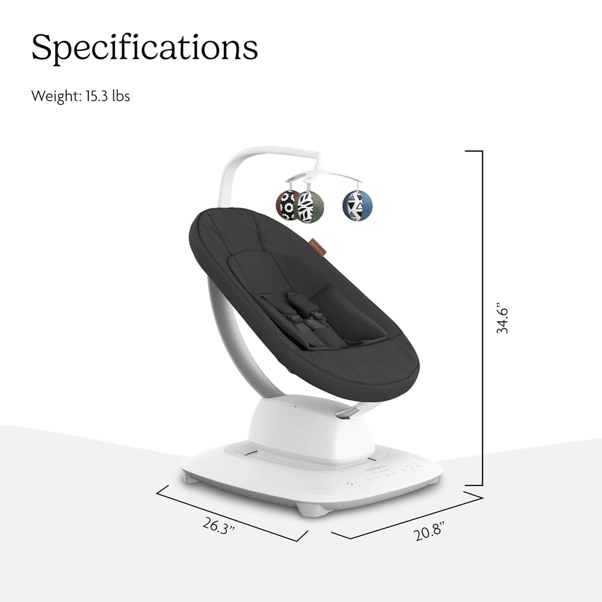 UPPAbaby Mamaroo Smart Swing Jake (Charcoal Mélange)