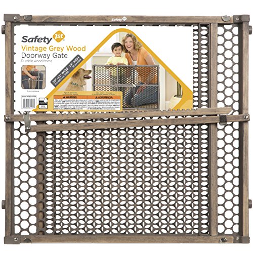 New Safety 1st Vintage Wood Baby Gate (Grey)