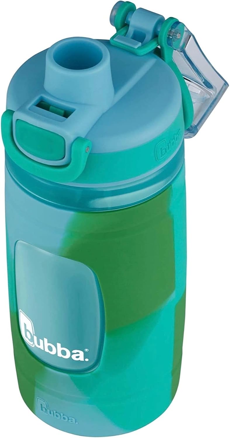 New Bubba Kids Flo Water Bottle (Crystle Ice with Rock Candy & Kiwi Color Wash, 16oz)