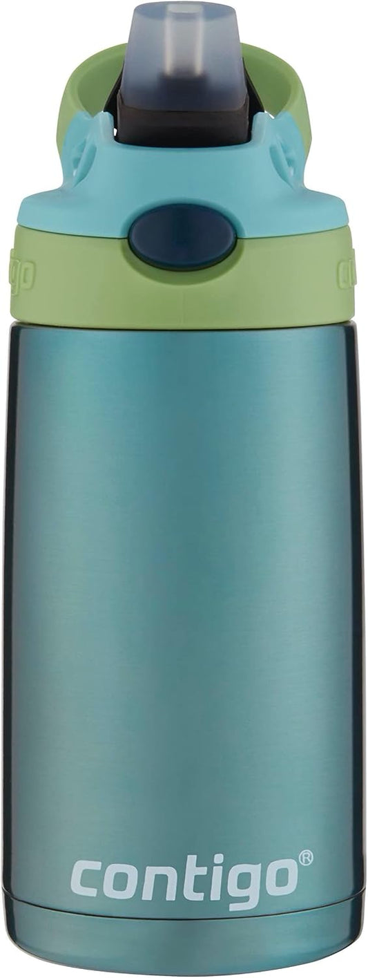 New Contigo Kids Water Bottle (Green/Blue, 13oz)