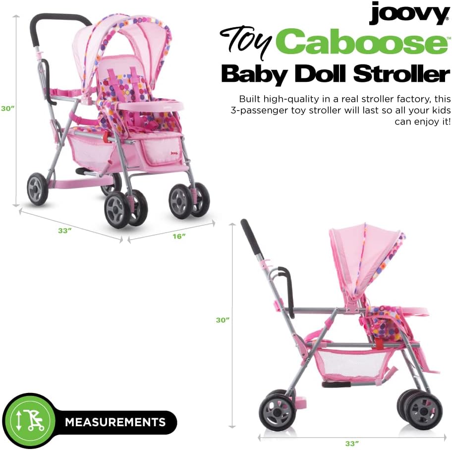 New Joovy Toy Caboose Baby Doll Stroller (Pink Dot) – Kidsy