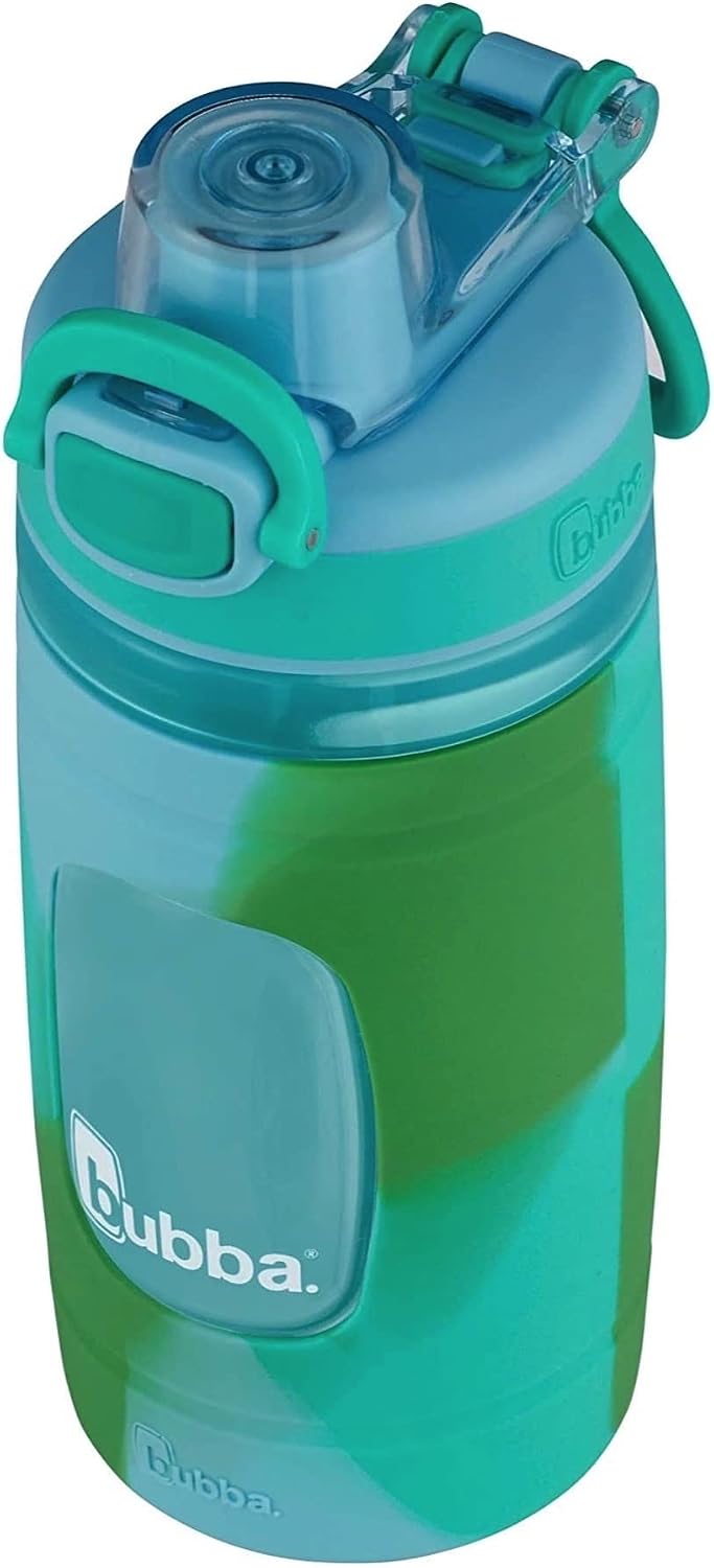 New Bubba Kids Flo Water Bottle (Crystle Ice with Rock Candy & Kiwi Color Wash, 16oz)