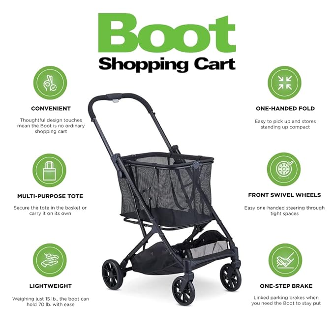 New Joovy Boot Shopping Cart (Black Frame)