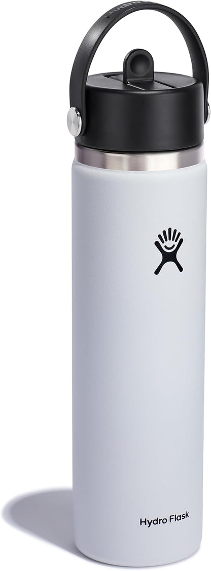 New Hydro Flask Water Bottle Insulated Stainless Steel 24 Oz (White)