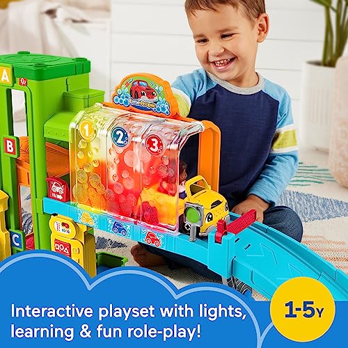 New Fisher-Price Little People Toddler Playset Light-Up Learning Garage with Smart Stages