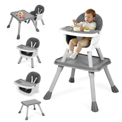 Elevon Convertible Baby 6-in-1 High Chair (Gray)