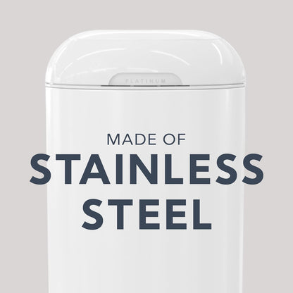 New Diaper Genie Platinum Pail Gift Set + Refills (White)