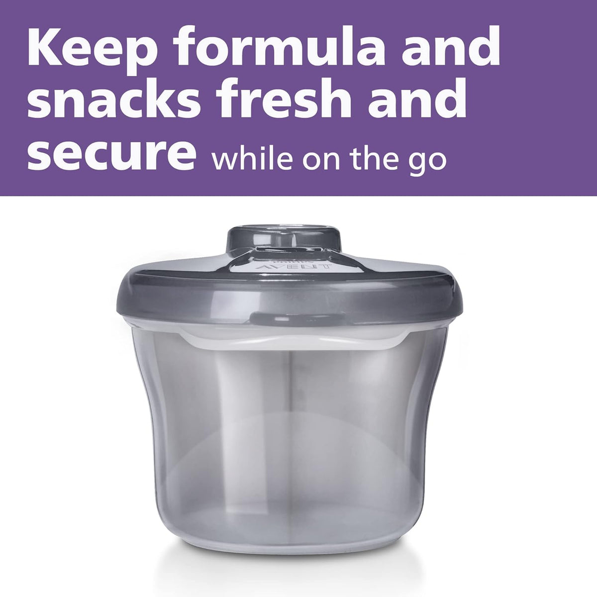 New Philips Avent Formula Dispenser & Snack Cup (Grey)