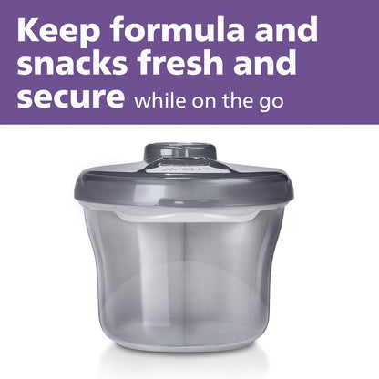 New Philips Avent Formula Dispenser & Snack Cup (Grey)