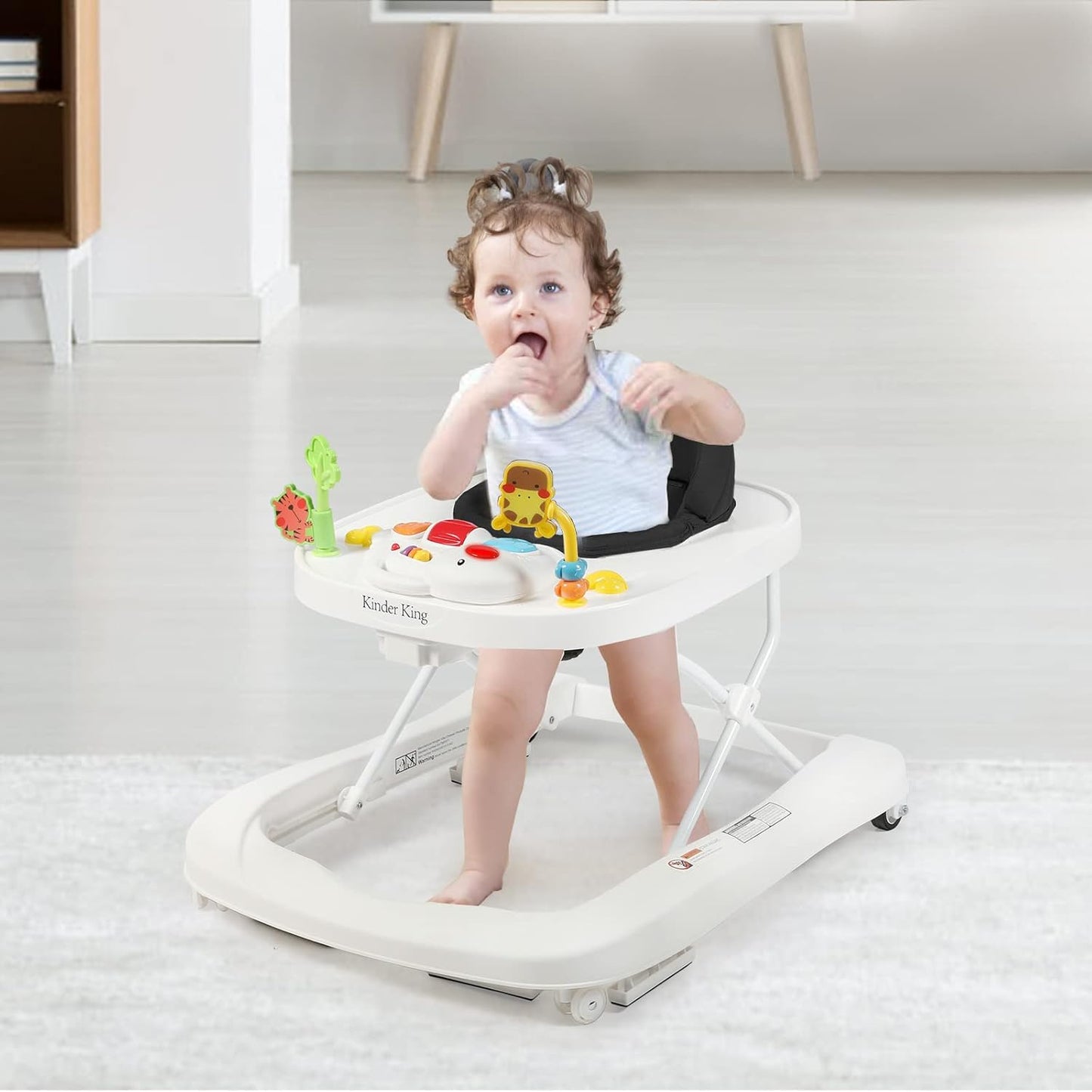 New Kinder King 3 in 1 Folding Baby Walker (Black)