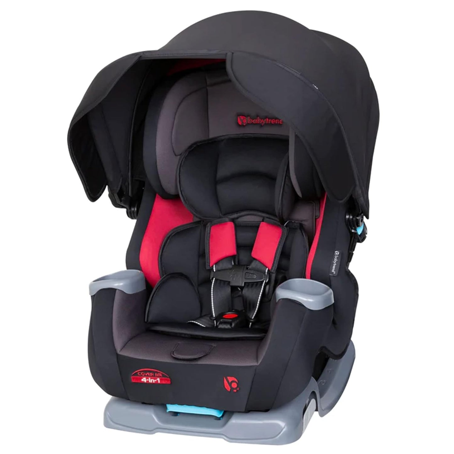 New Baby Trend Cover Me 4 in 1 Convertible Car Seat (Black/Red)(Scooter)