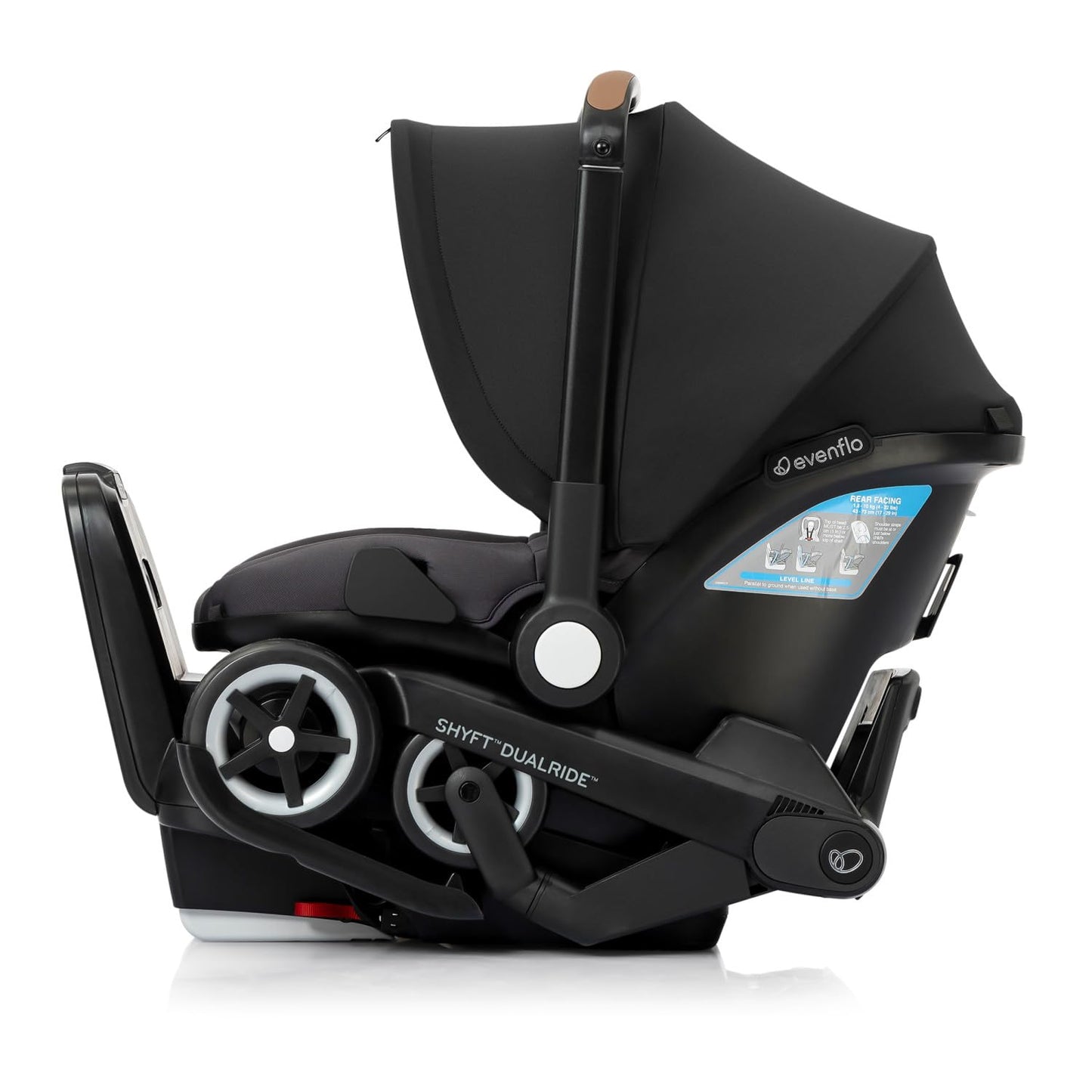 New Evenflo Shyft DualRide with Infant Car Seat and Stroller (Sylva Pink)