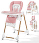 Mallify 3-in-1 Foldable Convertible Baby High Chair (Pink)