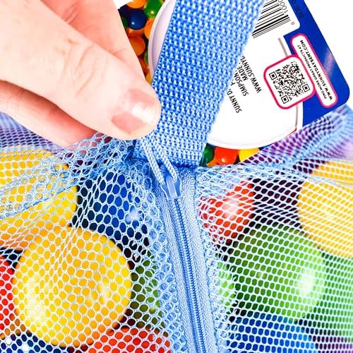 Sunny Days Entertainment 200 Ball Pit Balls for Kids – Plastic Ball Refill Pack for Kids | Phthalate and BPA Free Non-Toxic Plastic Ball Pack | Reusable Storage Bag with Zipper