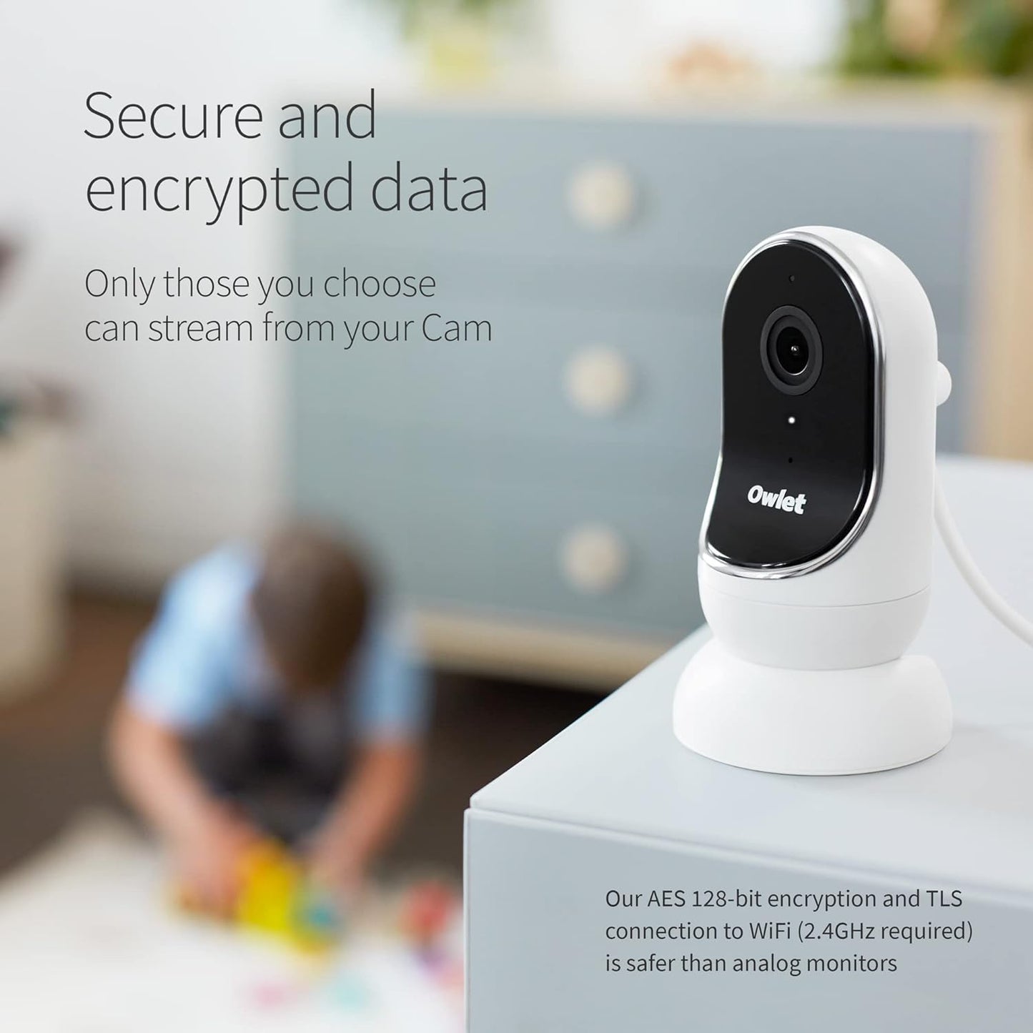 New Owlet Cam Video Baby Monitor 1080p HD with Night Vision, 4X Zoom and Wide Angle
