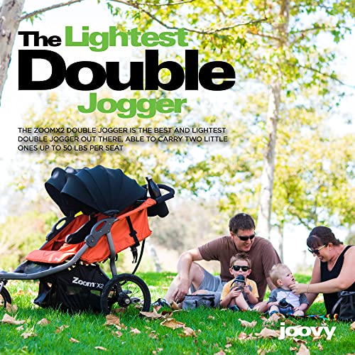 New Joovy Zoom X2 Lightweight Double Jogging Stroller (Paprika)