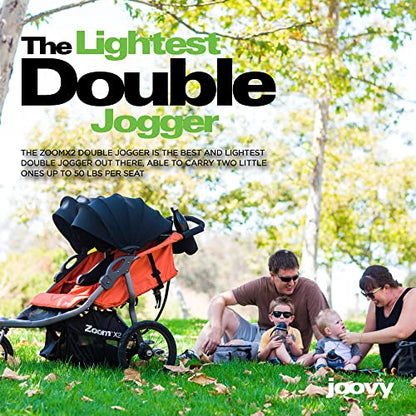 New Joovy Zoom X2 Lightweight Double Jogging Stroller (Paprika)