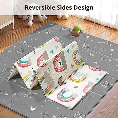 NOONKTY Foldable Baby Play Mat for Floor, 79x71