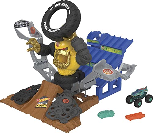 New Hot Wheels Arena Smashers Mega-wrex Vs. Crushzilla Takedown Playset