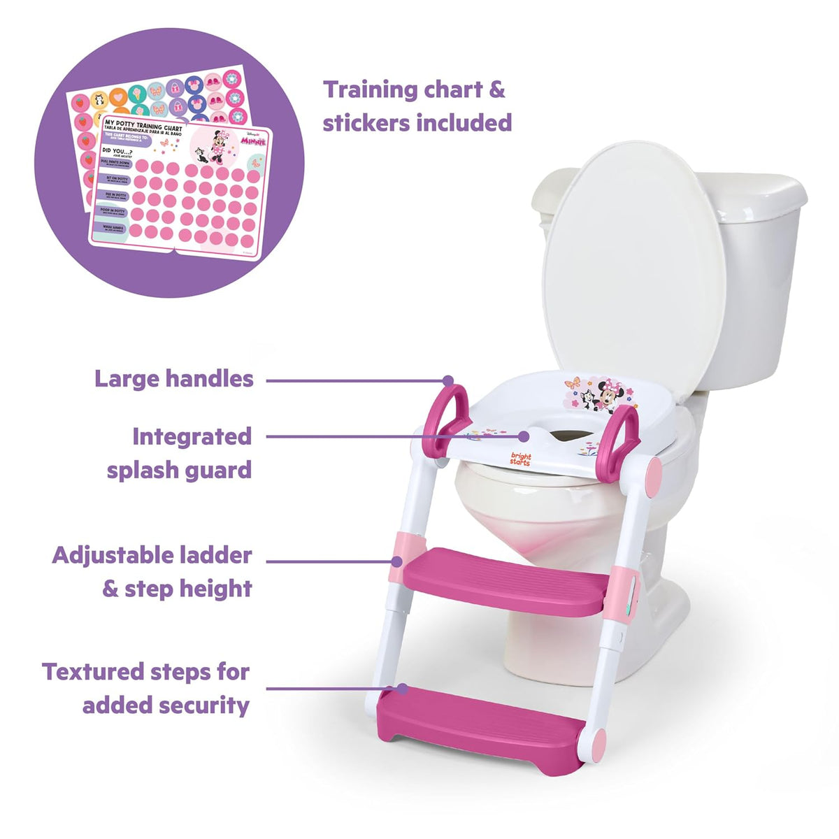 Disney Minnie Mouse Foldaway Ladder Potty Seat by Bright Starts (Minnie Ladder)