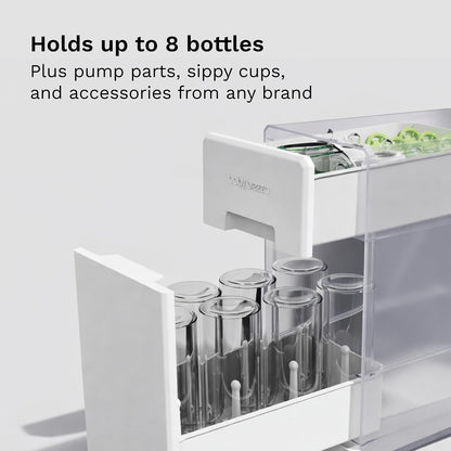 New Baby Brezza Covered Bottle Drying Rack & Organizer, 8-Bottle Capacity
