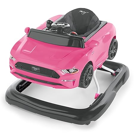 New Bright Starts Ford Mustang 4-in-1 Pink Baby Activity Center & Push Walker