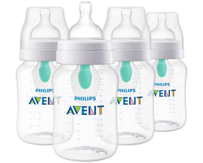 New Philips Avent Anti-Colic Baby Bottle with AirFree Vent 9oz (Clear)