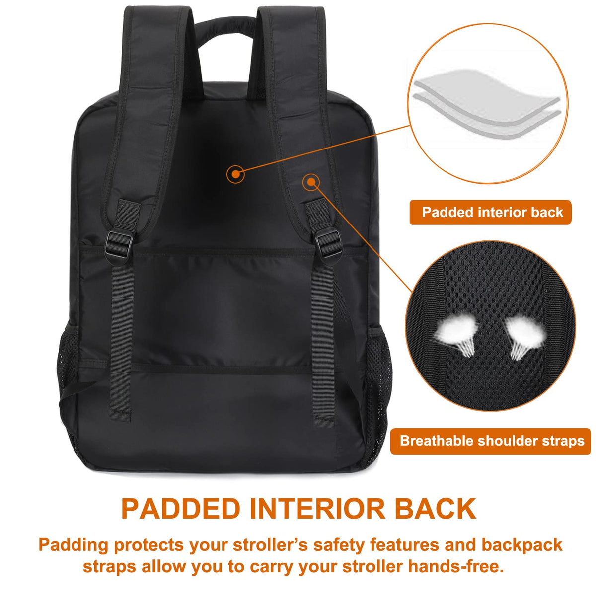 Mactso Stroller Travel Bag (Black, M)