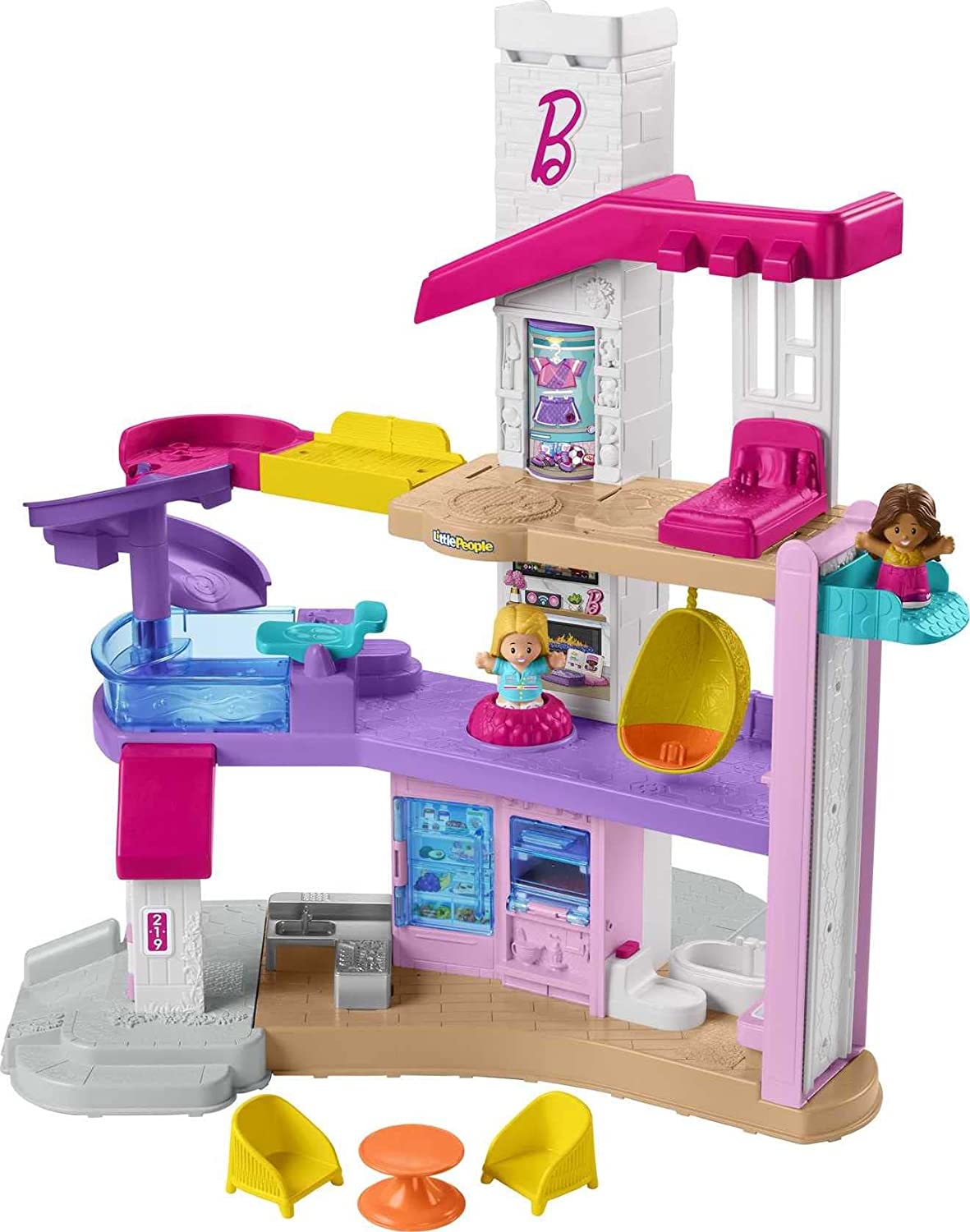 New Fisher-Price Little People Barbie Little Dreamhouse Interactive Playset