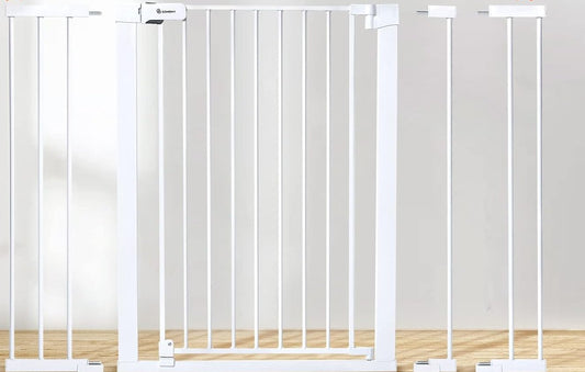 COMOMY 36" Extra Tall Baby Gate, Fits Openings 29.5" to 48.8" Wide (White)