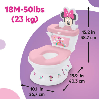 New Bright Starts Disney Minnie Mouse My Size Potty Training Toilet