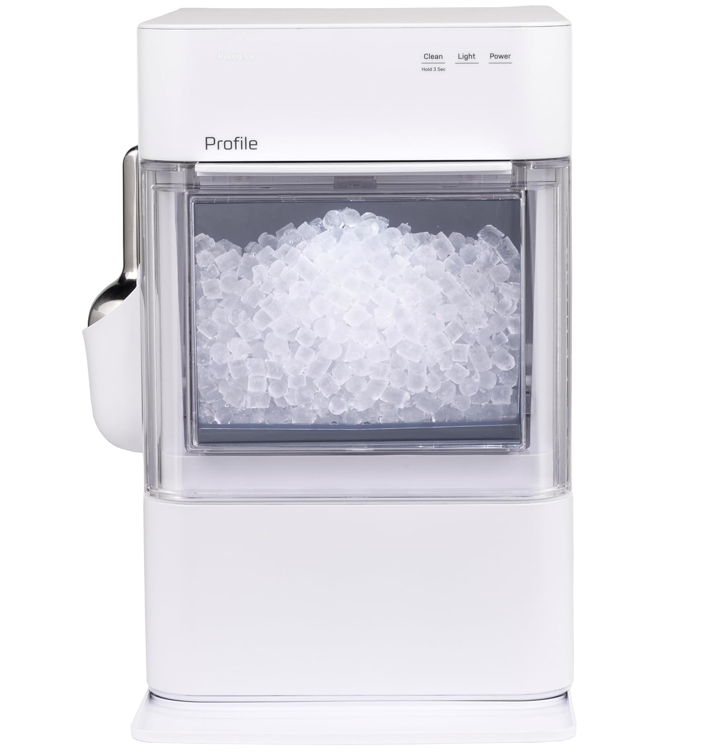 GE Profile Opal 2.0 Ultra Nugget Ice Maker with Scale Inhibiting Filter (Stone White)