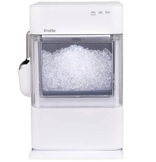 GE Profile Opal 2.0 Ultra Nugget Ice Maker with Scale Inhibiting Filter (Stone White)