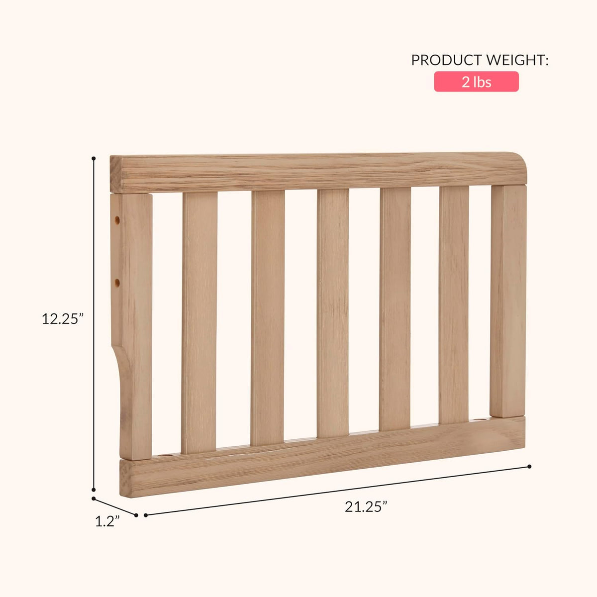 New Dream On Me Toddler Guard Rail for Convertible Crib (Sand Dunes)